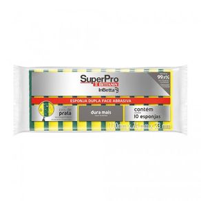 Esponja Dupla Face SUPERPRO 100x71mm pct c/ 10un Ref.9406F Esponja Df Superpro 100x71mm C/10 9406f