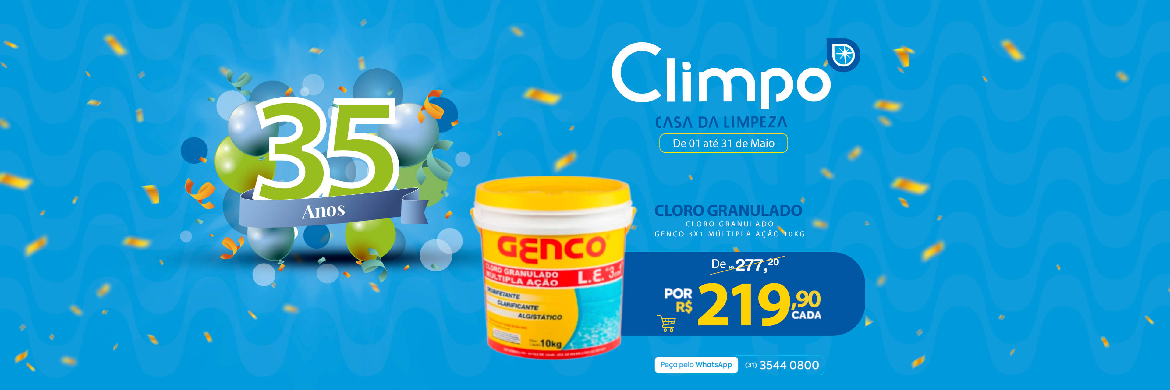 Banner Ofertas de Aniversário Climpo Suporte para papel Brave 17