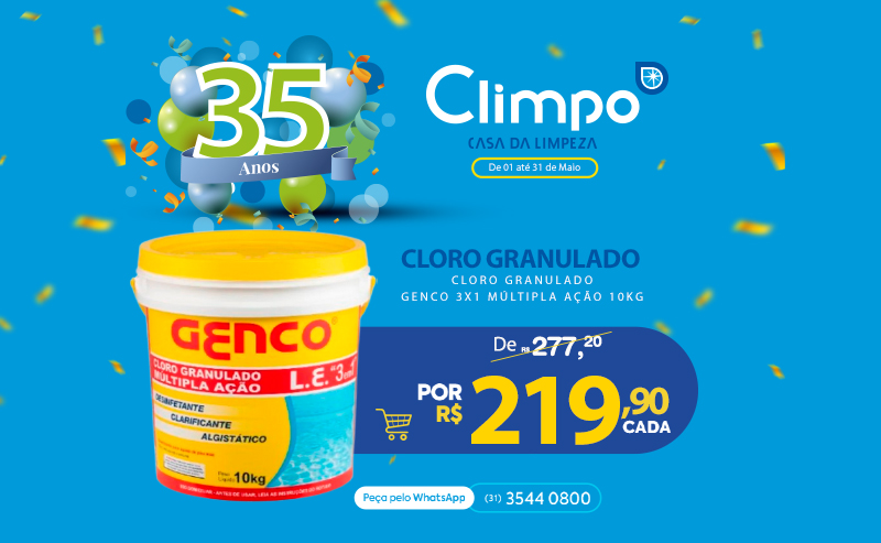 Ofertas 35 anos Climpo Oferta 17-  Cloro granulado