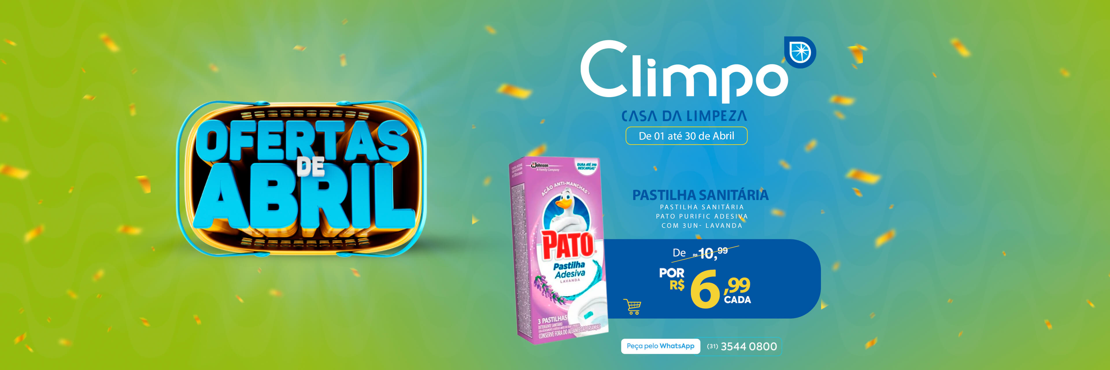 Banner Ofertas de Aniversário Climpo limpador uau multiuso 11