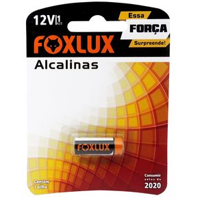 Bateria 12V Alcalina FOXLUX  Blister 1un Bateria 12v A27 Alcalina Foxlux Cartela