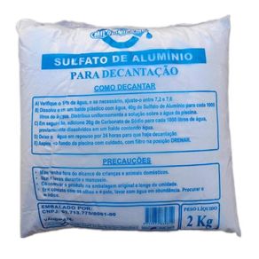 Sulfato de Alumínio MIL QUÍMICA Pct.2Kg Sulfato de Aluminio Pct.2 Kg Mil Quimica