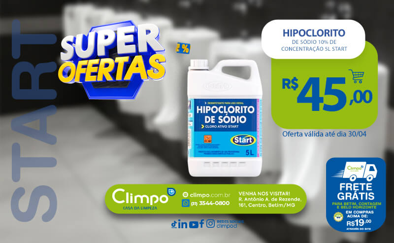 Super ofertas- 02 Hipoclorito de sódio