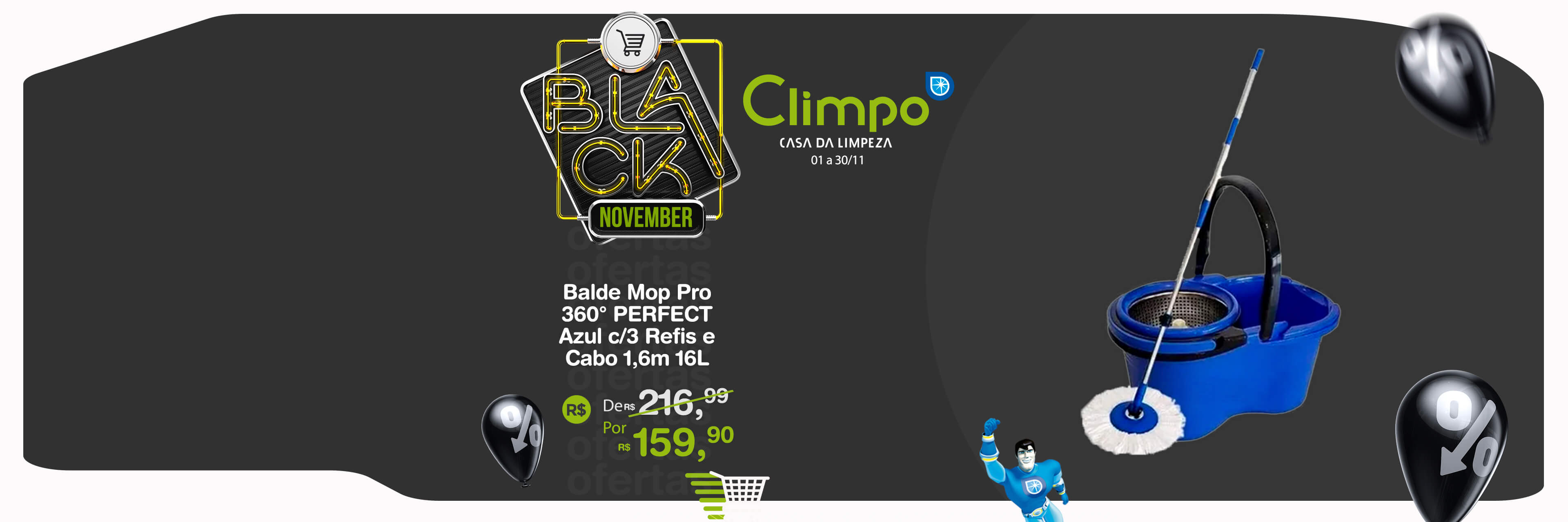 Black November Oferta 04-  Balde Mop Pro