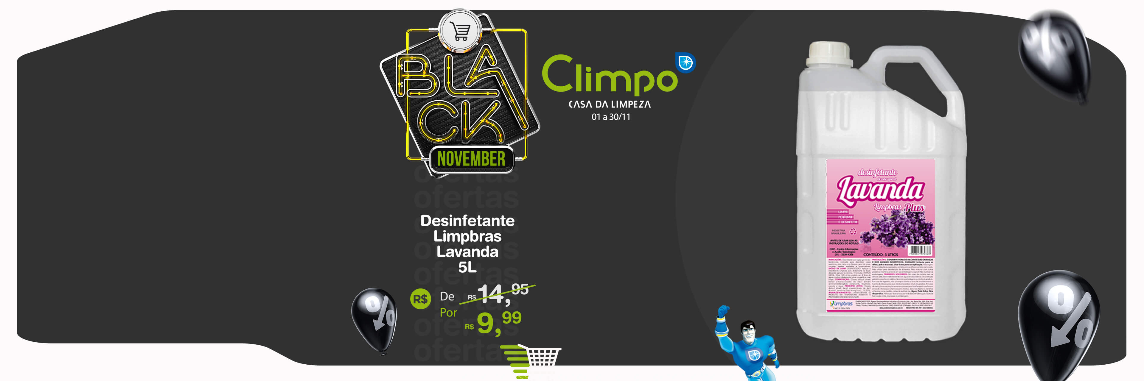 Black November Oferta 10-  Desinfetante Limpbras Lavanda