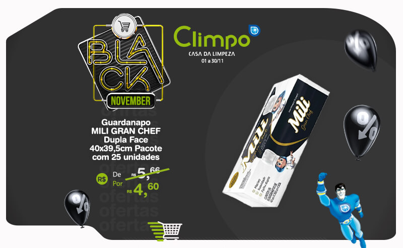 Black November Oferta 01-  Guardanapo Mili gran chef