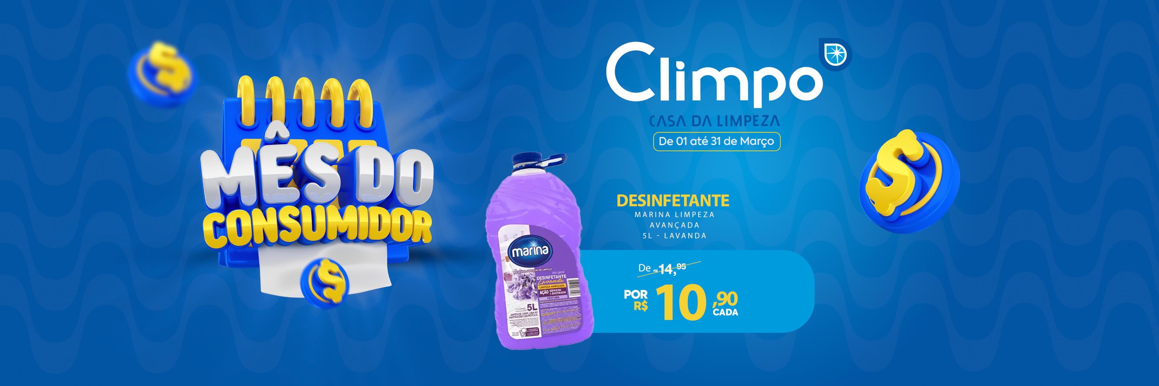 Mês do Consumidor Oferta 02-  Desinfetante Marina 5L Lavanda