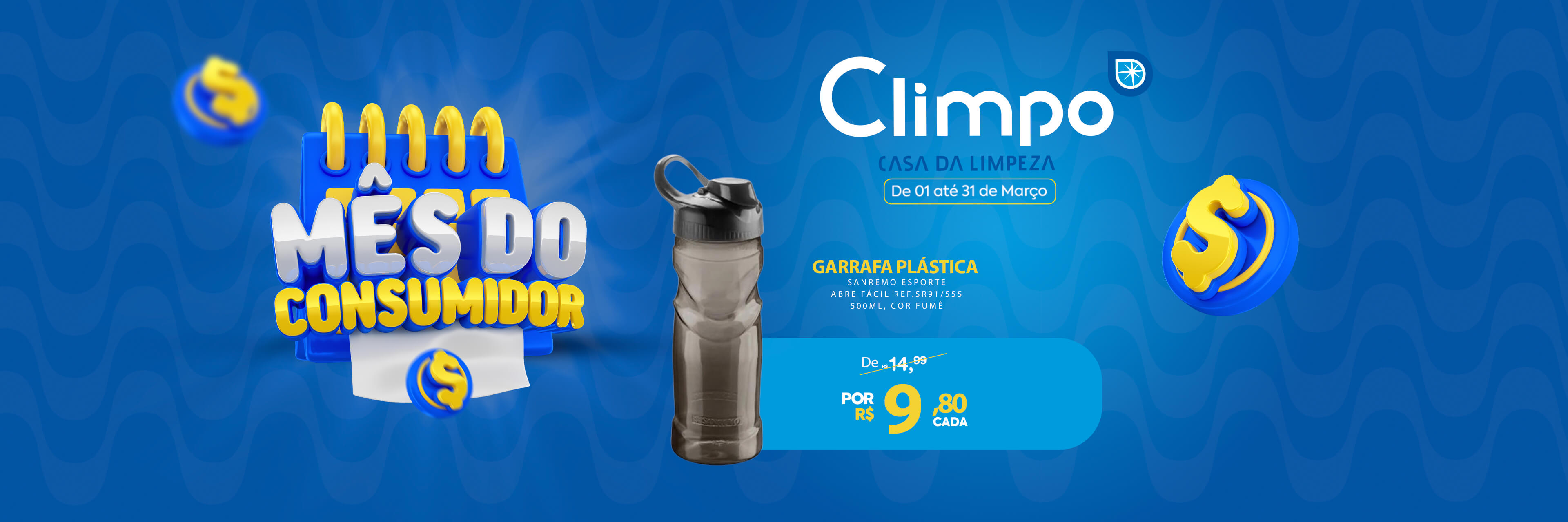 Mês do Consumidor Oferta 09-  Garrafa Plástica