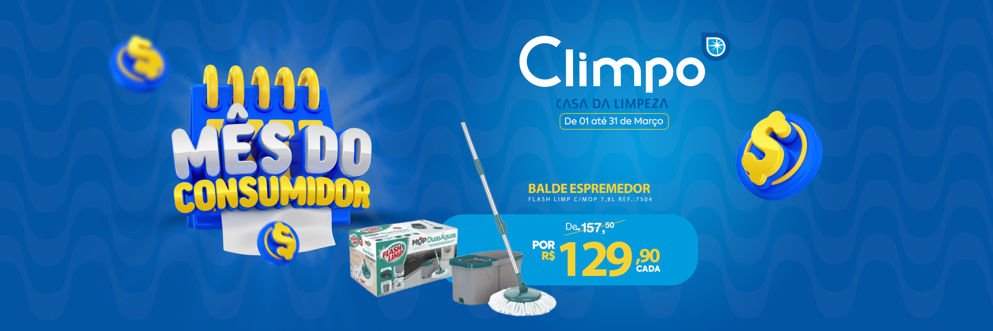 Mês do Consumidor Oferta 11-  Balde espremedor