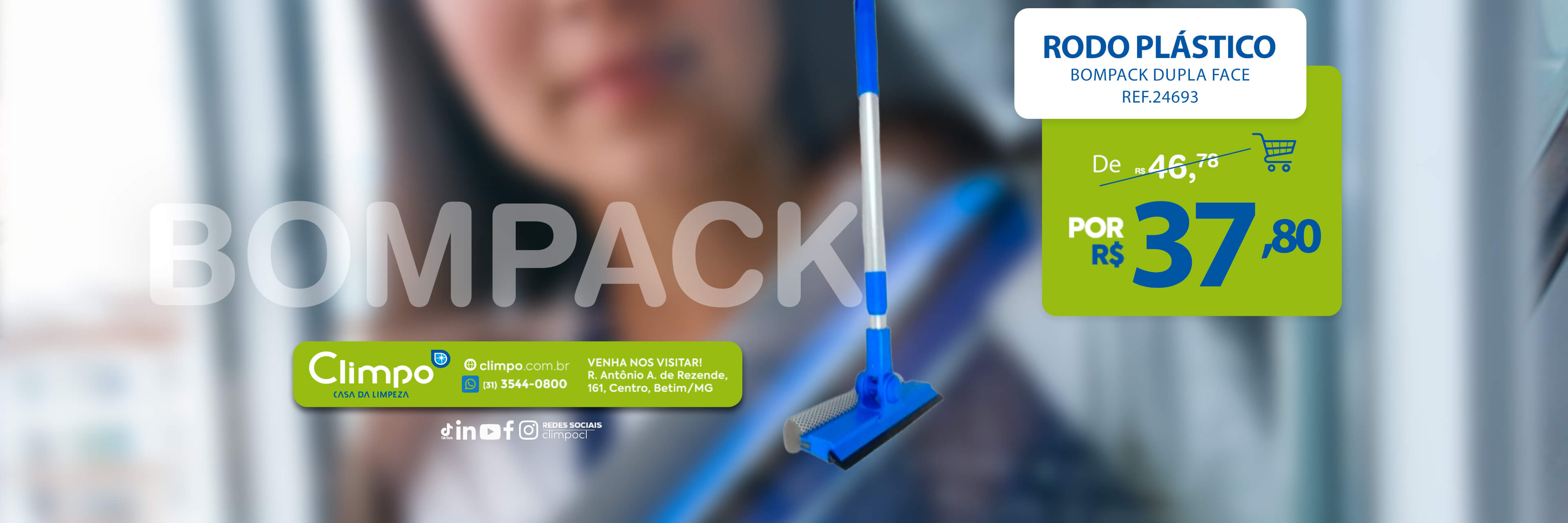 Climpo Ofertas Outubro 02-  Rodo Plástico Bompack