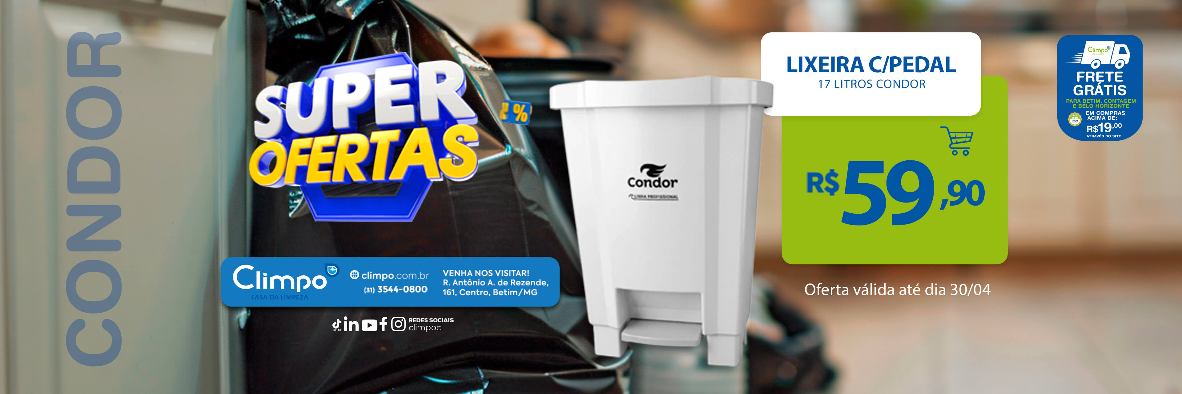 Super ofertas- 17 Lixeira c/pedal