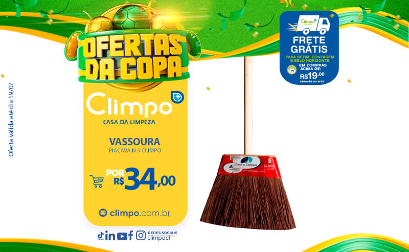 Climpo Ofertas da copa - 04: vassoura piaçava