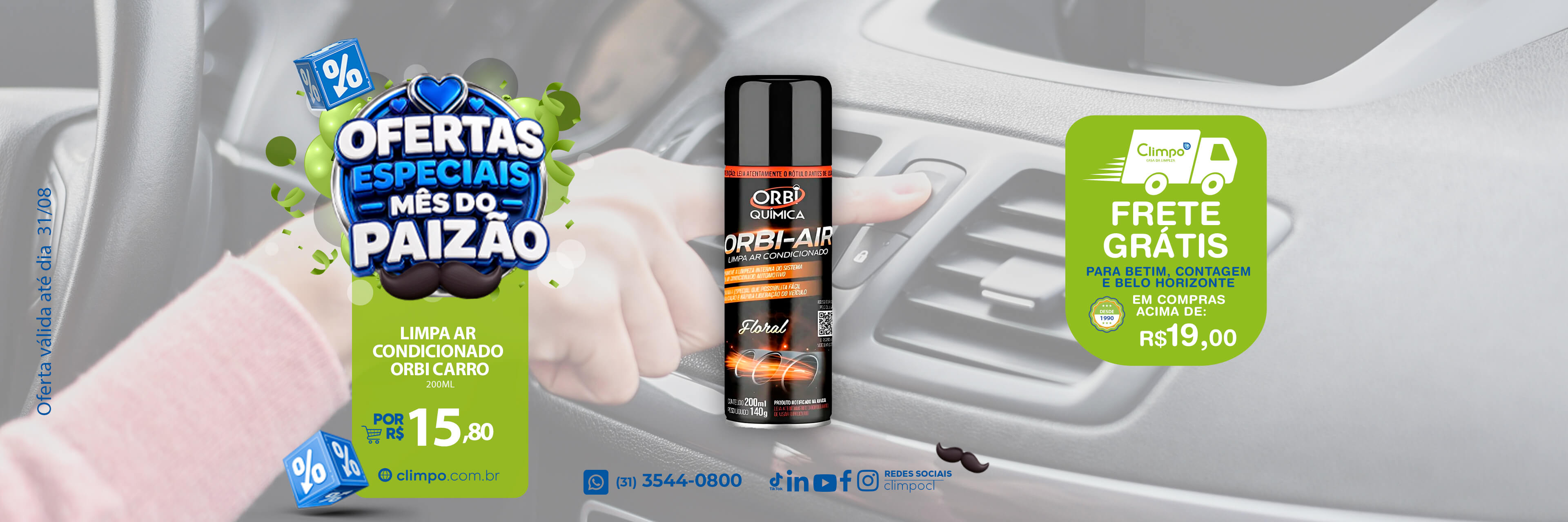 Ofertas especiais mês dos pais - 11: Limpa ar condicionado