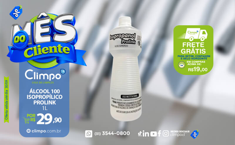 Ofertas Mês do cliente - 07: Álcool 100