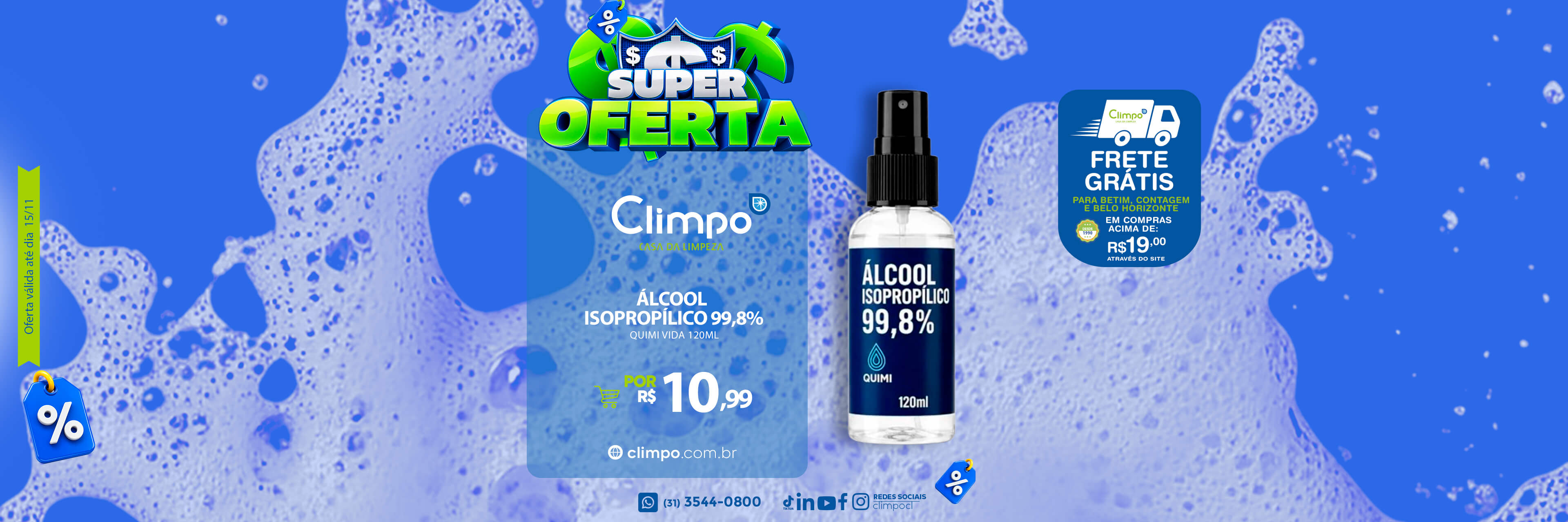 Super oferta - 02: Alcool isopropílico 99,8%